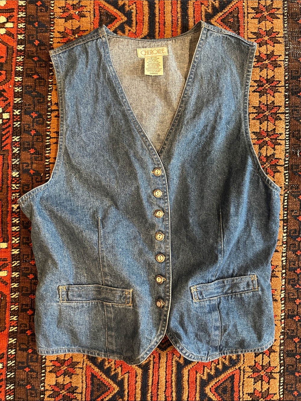 Denim Button down Vest